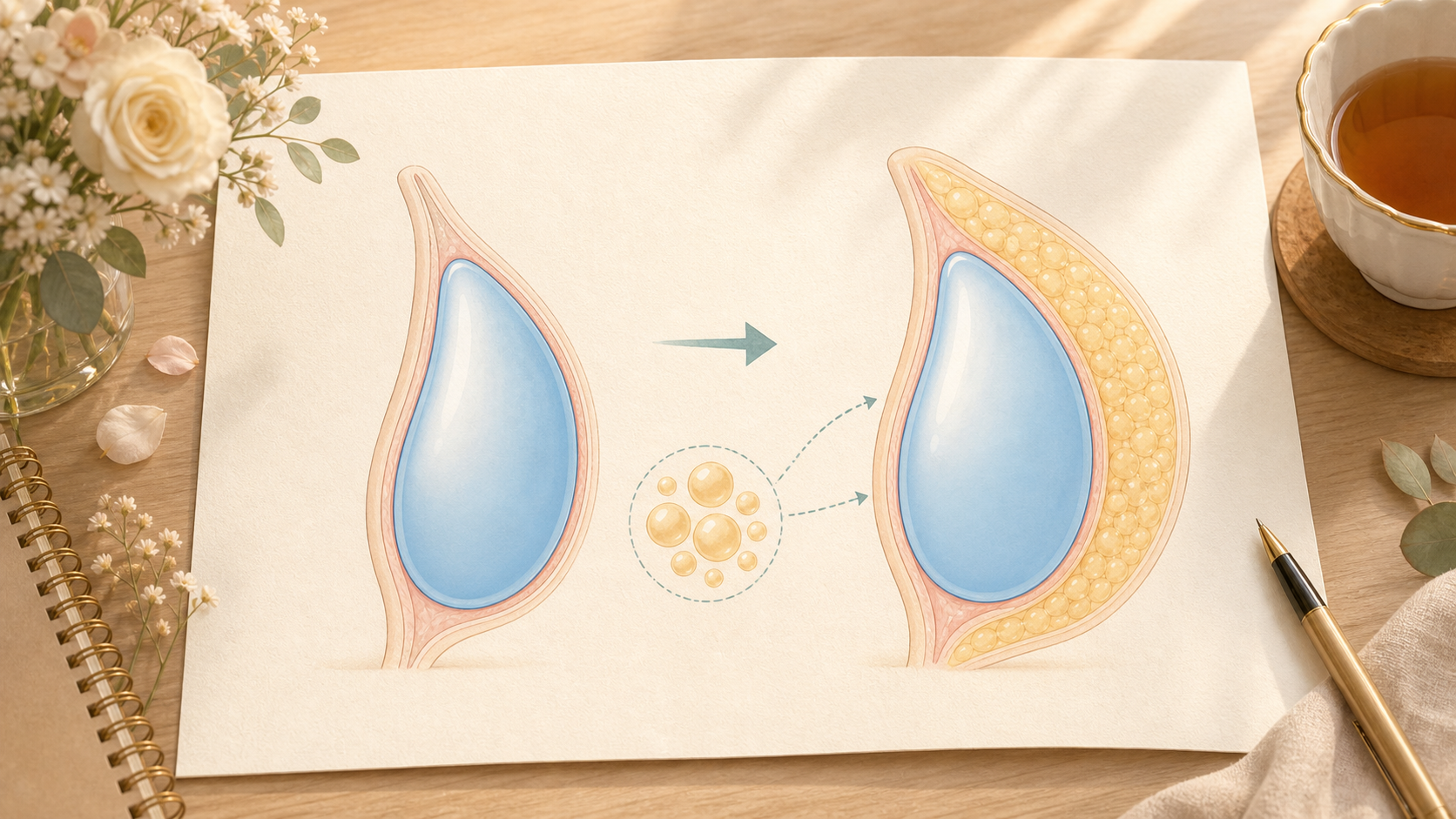 Fat grafting for thin tissue coverage in breast augmentation