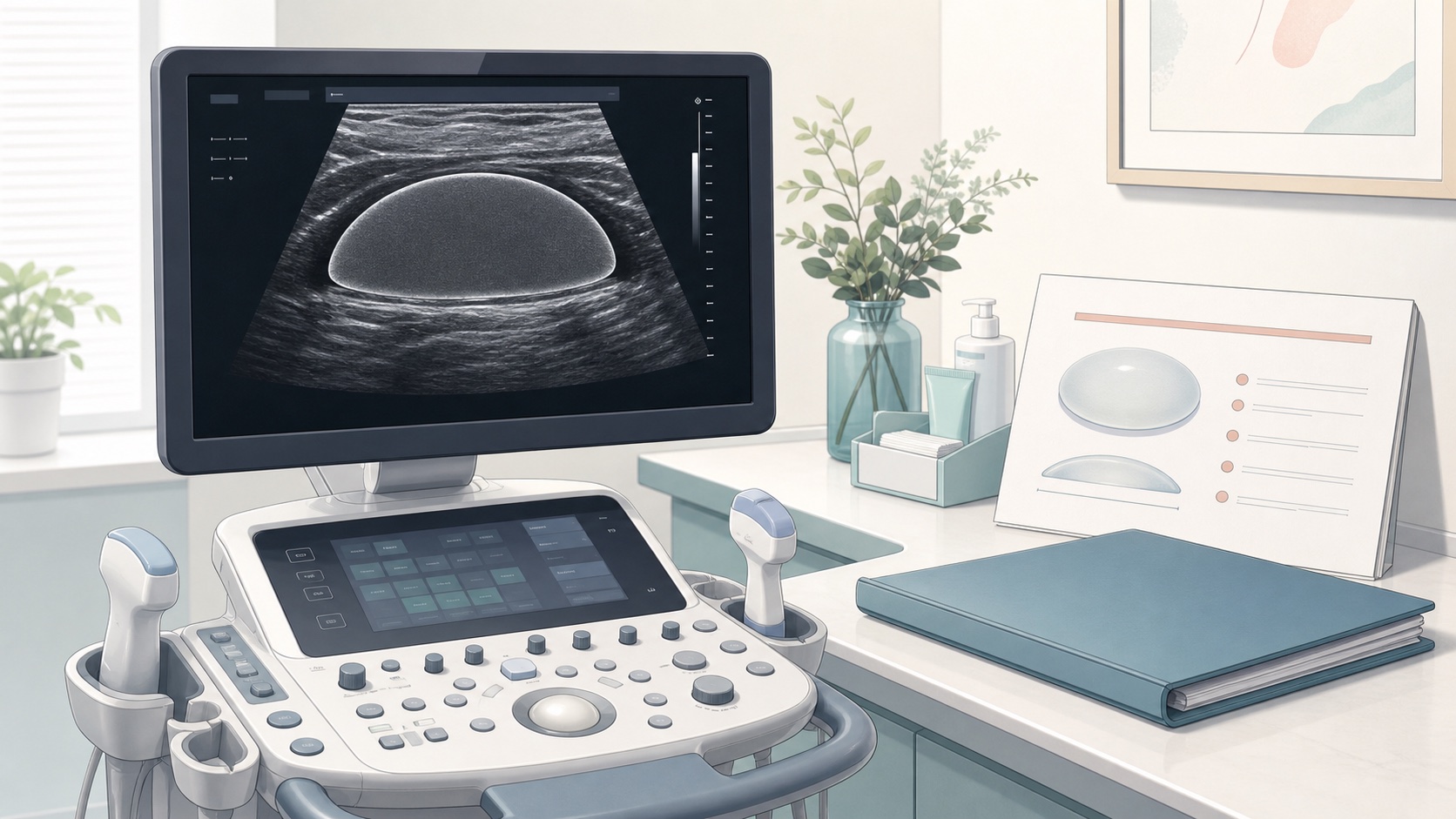 Breast implant ultrasound follow-up consultation in Korea