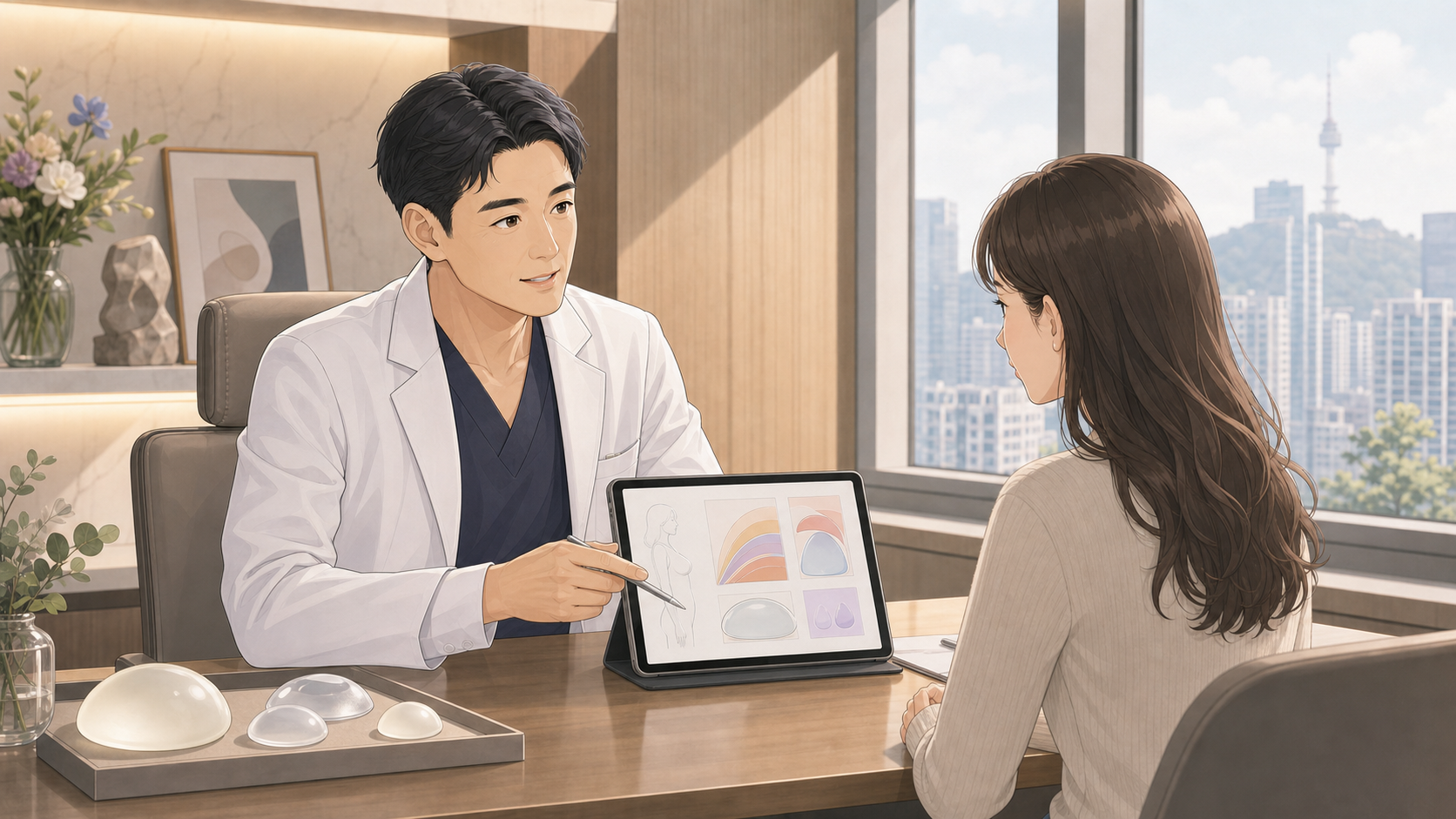 Breast augmentation Korea thin patients consultation